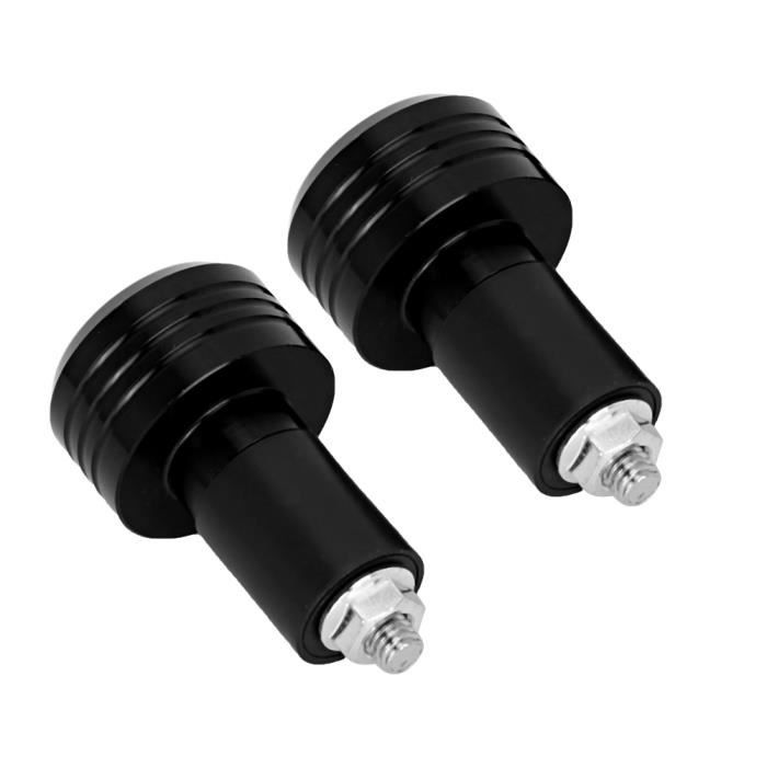 Embouts De Guidon Moto Noir - 7/8" (22mm) - Pour Dirt Bike, Scooter Et Custom