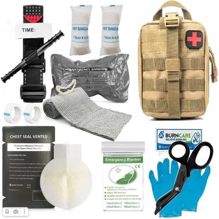 Pochette Tactique IFAK, Compacte Et Légère, Support TQ, Sac De Survie Médical - Neuf
