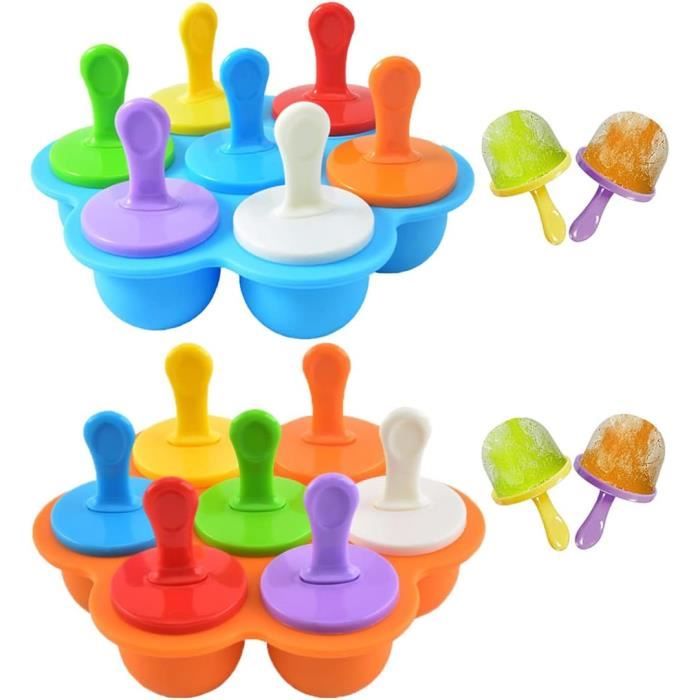 2Pcs Moule À Glace En Silicone, Popsicle Moule Sans Bpa, Diy Fait À La Main Crème Glacée Pour