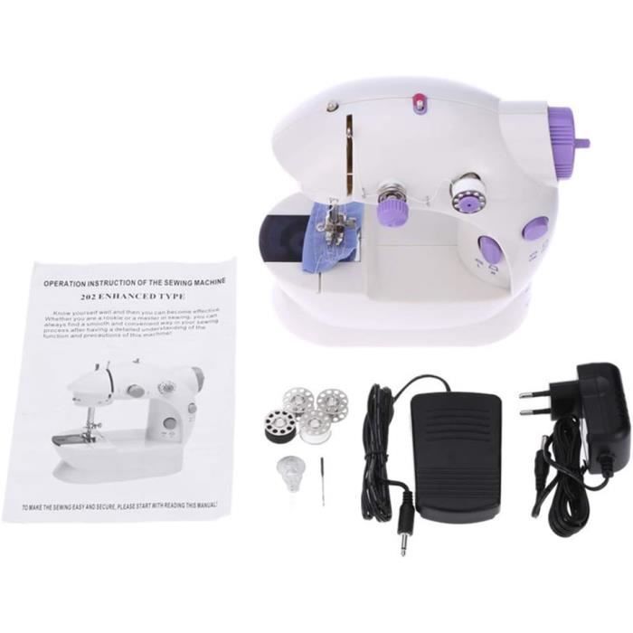 LetCart Machine à Coudre Électrique Portable 608A – 12 Points, Double Aiguille, Mini Et Puissante Avec Kit Complet