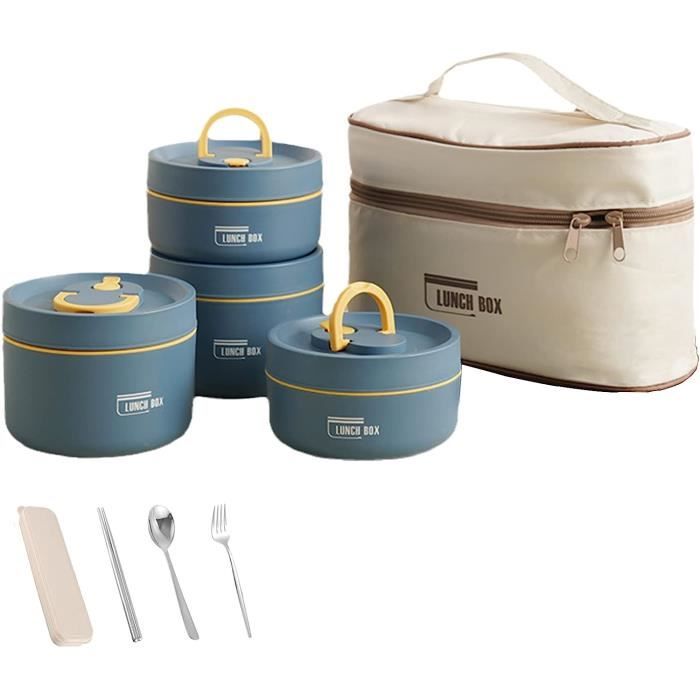 Portable Insulated Food Lunch Container Stainless Steel Thermal Bento Lunch  Box