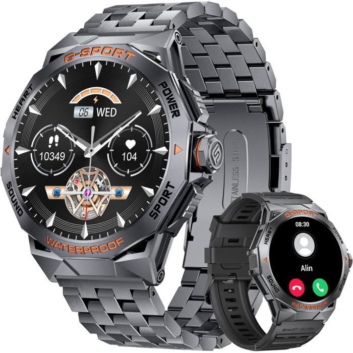 Montre Connectée KOSPET Orb – Écran AMOLED 1,43" – Appels Bluetooth, 18 Jours Autonomie – IP68 – Sport, Santé – Noir