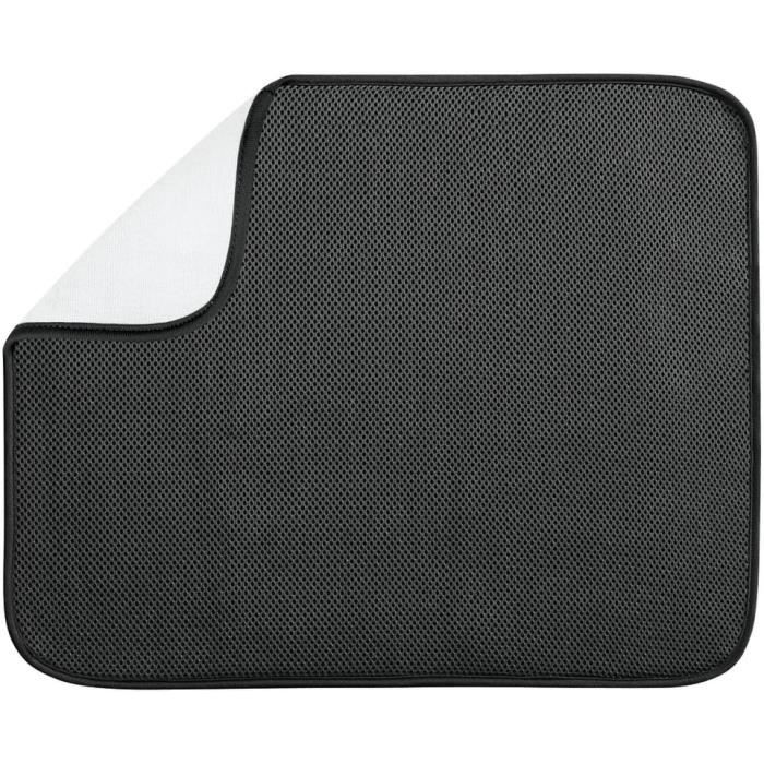 Tapis De Séchage Vaisselle En Polyester - 40.6 X 45.7 Cm, Absorbant, Antidérapant, Réversible | Lavable Machine, Résistant à La Chaleur