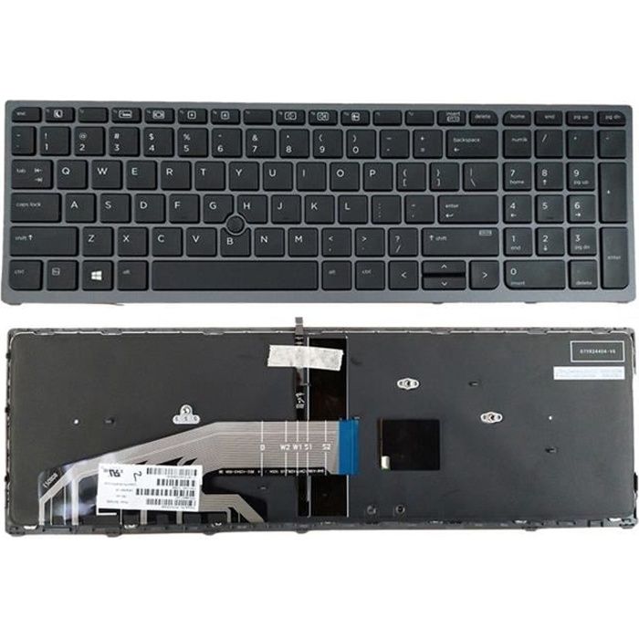 Pour clavier rétroéclairé pour ordinateur portable HP Spectre 15-AP US  Version (argent)