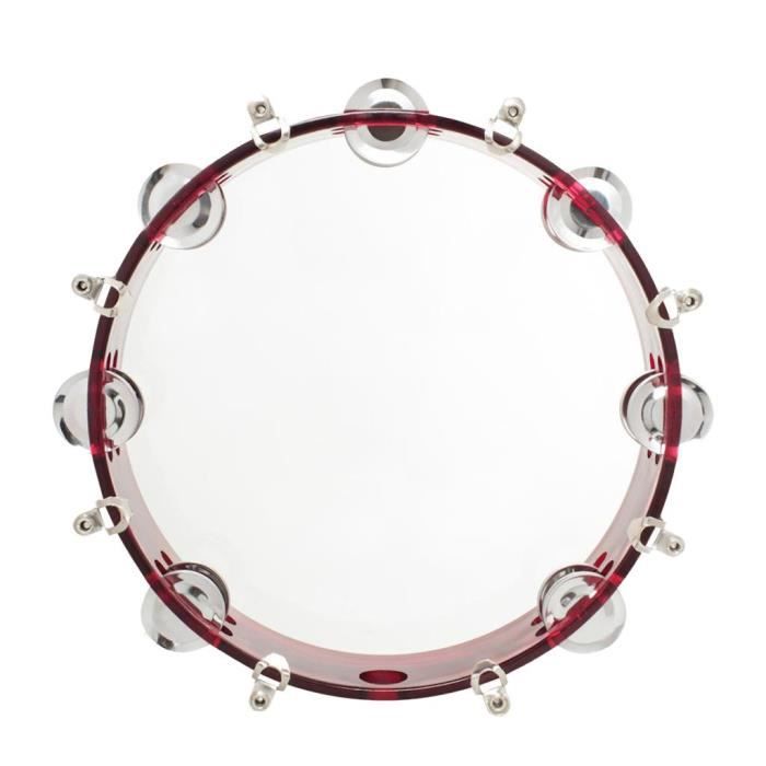 Tambourin En Bois Pour Enfants 5,8 Pouces - Avec Grelots Métalliques, Motif Fleurs - Éveil Musical, Jeu Rythmique - Pour Fêtes, Anniversaires