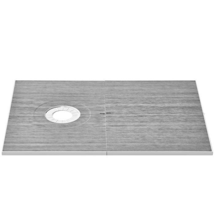 Kit Receveur De Douche VEVOR 48 X 72 Pouces - Imperméable, Drain Central, Facile à Poser