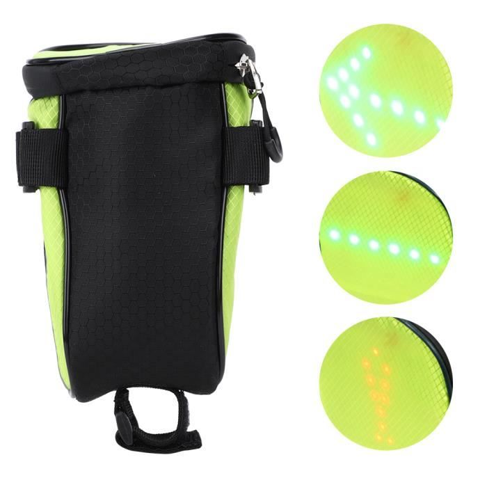 VGEBY feu d'avertissement arrière de vélo VGEBY sac de feu arrière de vélo Sac de Lumière de Signal LED Tissu sport dos