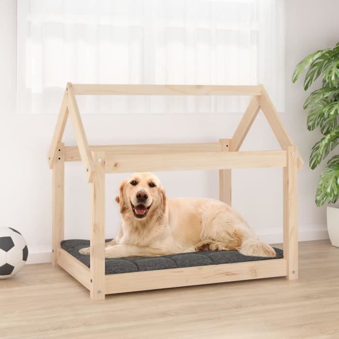 vidaXL Lit chien bois de pin 81x60x70 cm