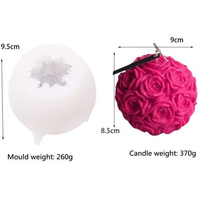 Moules Silicone 3D Roses - Lot De 3 Pour Bougies, Savons Et DIY - Fabrication Artisanale
