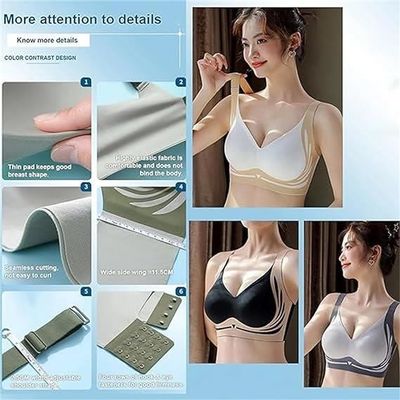 Soutien-gorge Push Up En Silicone Pour Femme,Sans Bretelles,Invisible