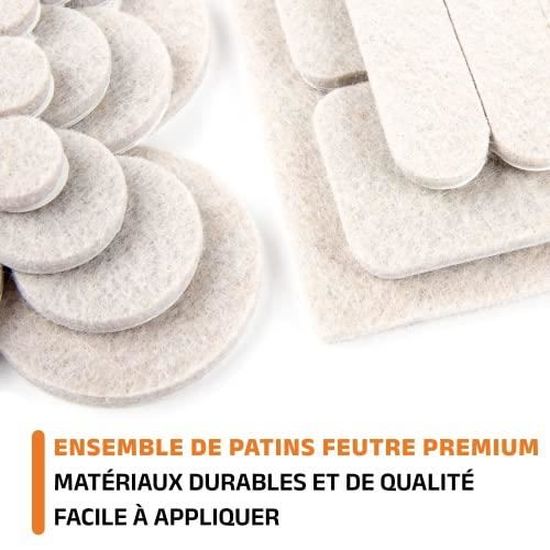 Patins Meubles,Lot de 48 patins de meubles ronds en téflon,Anti-vibration  Patins Glisseurs pour Meubles,(Ronde) GROOFOO- 19 mm