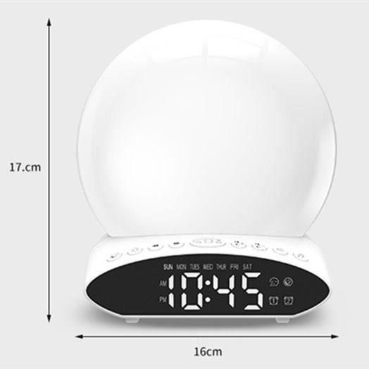 YAZEKY Réveil Lumineux,Eveil Lumière LED FM Radio Réveil Avec Simulateur D'aube,Lampe De Chevet