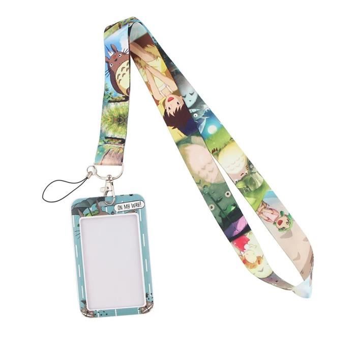 porte carte mon voisin totoro lanière porte clé manga badge carte bus  cantine ecole fourniture scolaire accessoire ours gris