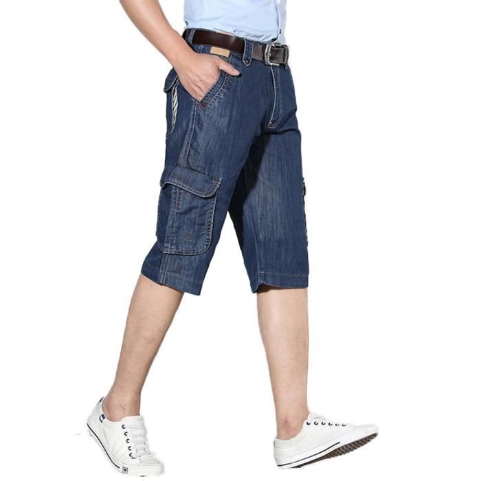 Pantacourt Jean SCOTTAGE Bleu Foncé Taille 48 - Occasion Très Bon état - Coupe Corsaire