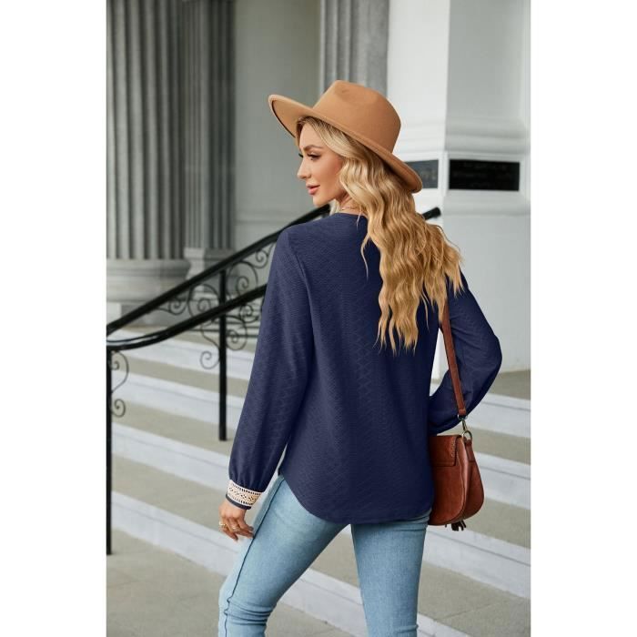 Pull Femme Heekpek - Chaud, Rayé, Col Rond, 90% Viscose/10% Élasthanne (Taille Unique)