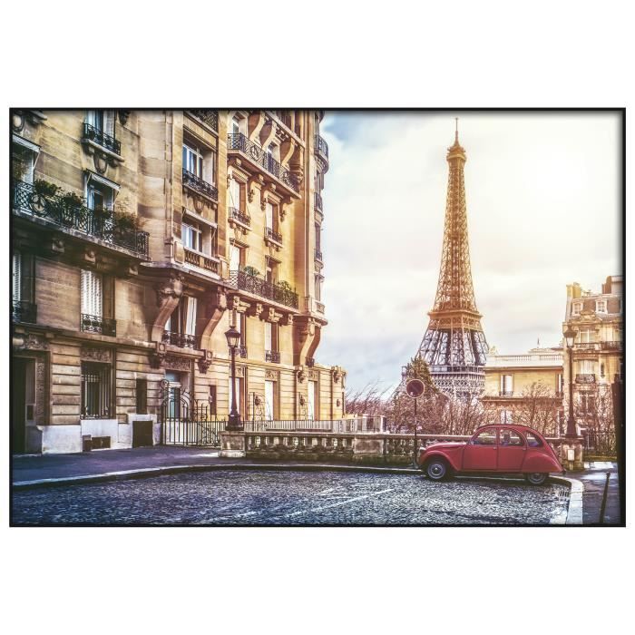 Poster 50x70cm - Femme Et Tour Eiffel - Décoration Murale ARTTOR - Neuf