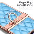 Tissu Coton Noir-Juste de protection en placage de diamant pour Samsung Galaxy Z Flip 4, anneau en cuir, char-2