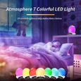 Réveil Lumière à Projection Lampe de Chevet avec 2 Alarmes, Simulation du Lever et Coucher de Soleil, Fonction Snooze, 7 couleurs-2