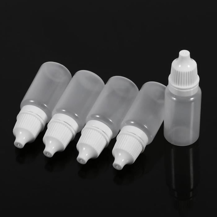 YLX Flacon compte-gouttes en plastique 20 ml, compte-gouttes liquide, petit  récipient à liquide avec entonnoir et pipette gratuits (20 PCS) :  : Commerce, Industrie et Science