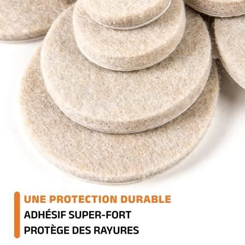 Patins feutre X-PROTECTOR - Protecteur de sol tampon feutre 235 Paq Ultra  Large - Toutes les tailles de patin feutre pour meubles - Cdiscount  Bricolage