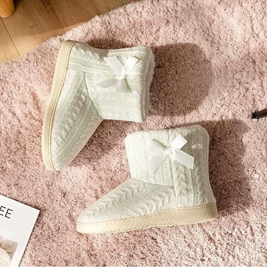 Chaussons D’hiver Chauds Pour Femmes - Doublés Sherpa, Antidérapants, Confortables, Unisexe, Pour Maison