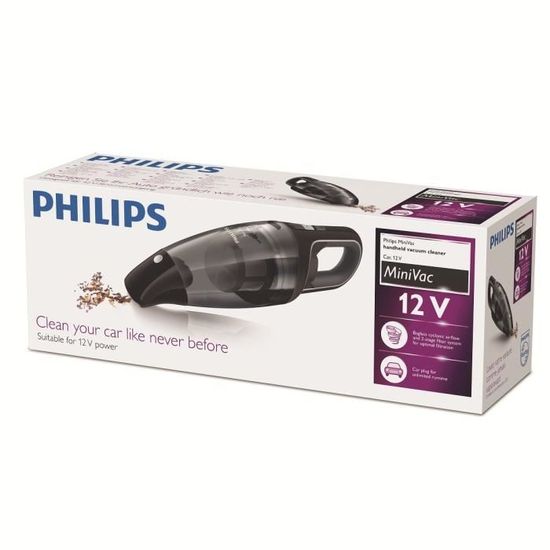 Expect it anywhere declare PHILIPS FC6149/01 Aspirateur à main sans sac - 12V - 81 dB - Cdiscount  Electroménager