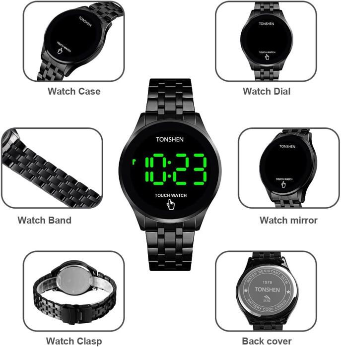 Montre Numérique SKMEI Multifonctions - Boîtier Doré 47mm, Verre Hardlex, étanche 5ATM, Style Militaire