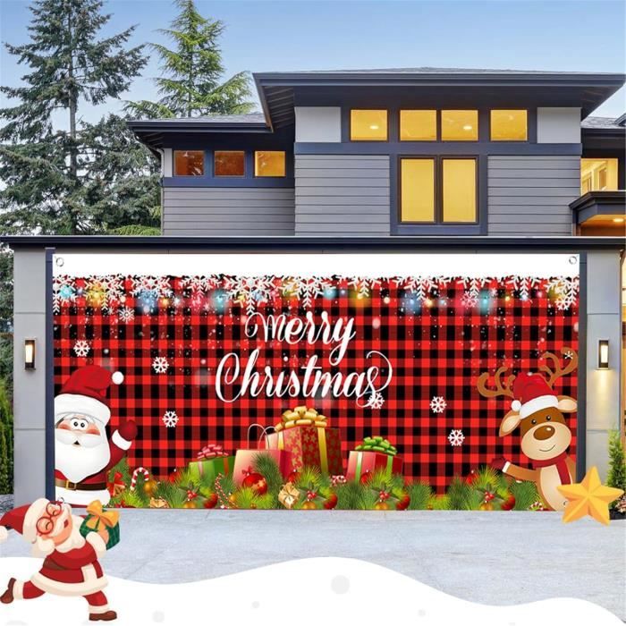 Bannière Porte Garage Noël, Peintures Murales De Porte De Garage