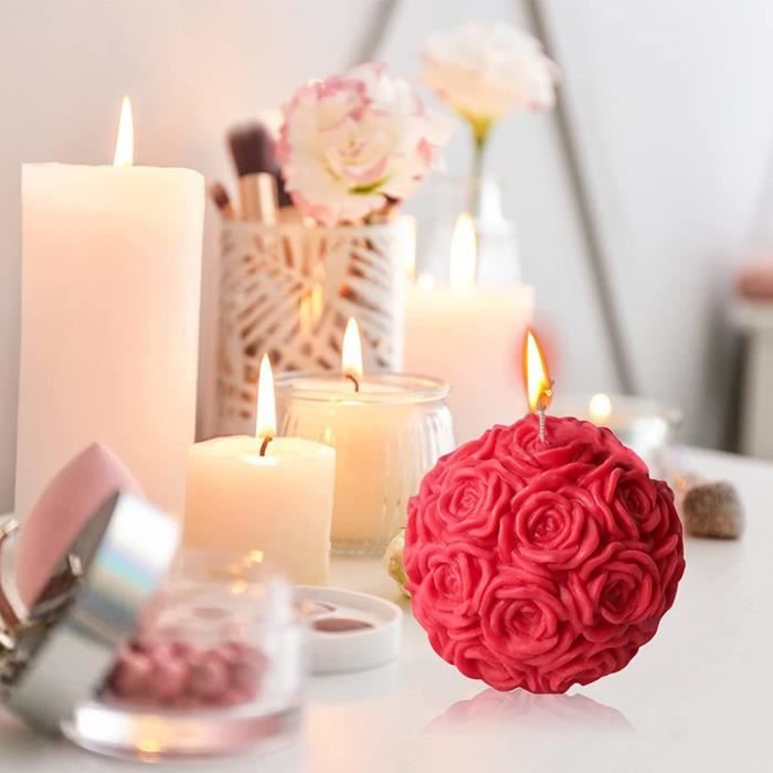 Moule En Silicone 3D En Forme De Cœur Avec Roses - Moule à Bougie, Savon Et Résine - Parfait Pour DIY