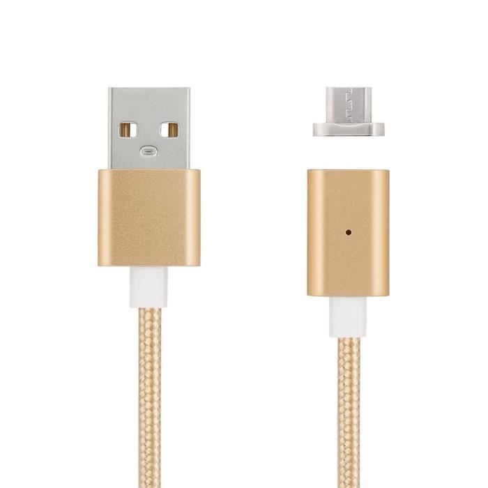 Cables USB CABLING ® Câble de Charge USB C magnétique Type C 3.1 en Nylon  Tressé Charge Rapide USB Câble Aimant avec Affichage LED pour Samsung  Galaxy