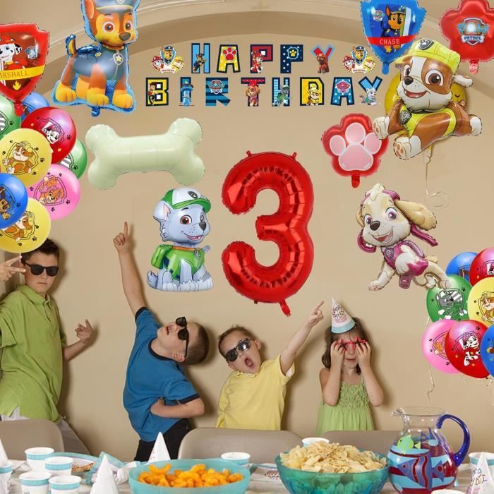Kit Décoration Anniversaire 53 Pièces – Ballons, Bannière, Toppers, Nappe – Pour Fête Enfant, Thème Joyeux
