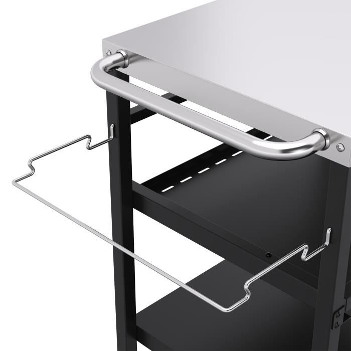 Desserte Plancha Royal Gourmet - Chariot Barbecue Métal Noir