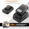 TACKLIFE outil multifonction sans fil, batterie Li-Ion 2,0 ah, 24 accessoires, Charge rapide en 1 heure - PMT03B-3
