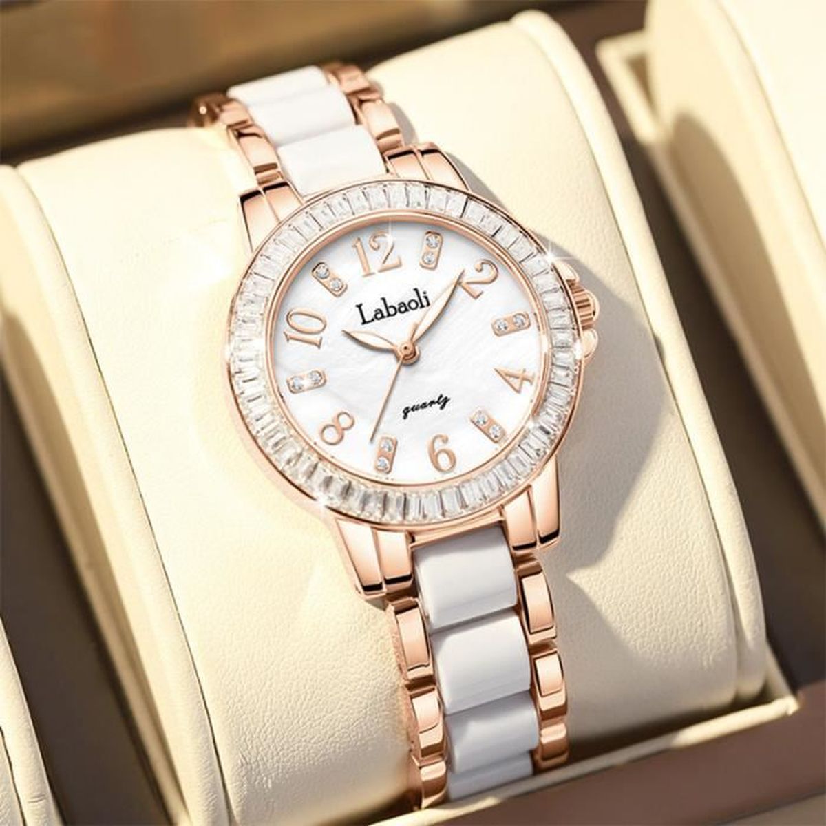 Montre Femme Nelsonic Quartz Avec Diamants - Occasion (pile à Prévoir)