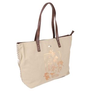 Sac De Plage Les Tropeziennes Par M.Belarbi - Motif Aztèque Violet - Taille 48x35x10 Cm