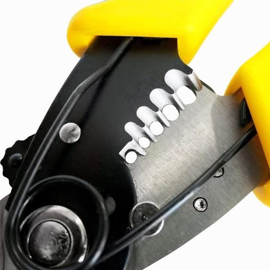 Coupe-câble électrique S&R 170mm - Coupe Jusqu'à 11mm - Dénudeur AWG 14-8 - Pour Cuivre Et Aluminium