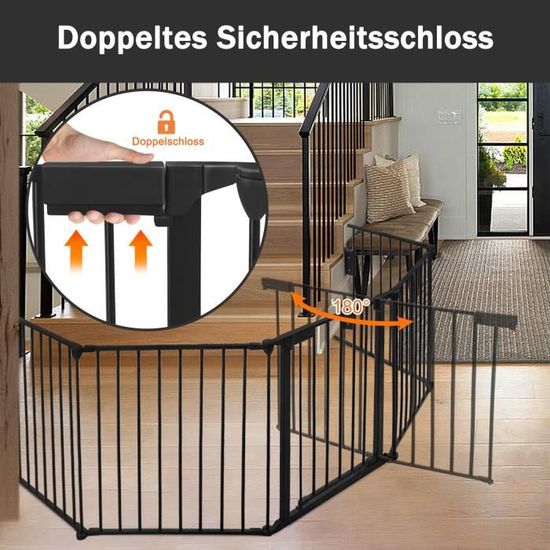 Griglia Di Protezione Retrattile Per Porte E Scale - Barriera Di Sicurezza Per Bambini E Animali Domestici, Regolabile Fino A 300 Cm