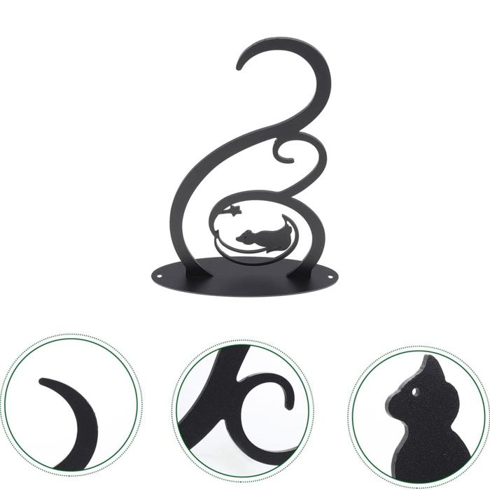 Lot 2 Crochets Muraux Fonte Noire – Très Solides Pour Lanternes, Pots De Fleurs, Mangeoires