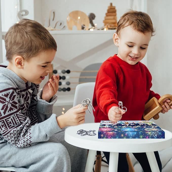 Calendrier De L'Avent 2023,Casse-Têtes 24Pcs Jouet Puzzle 3D Éducation