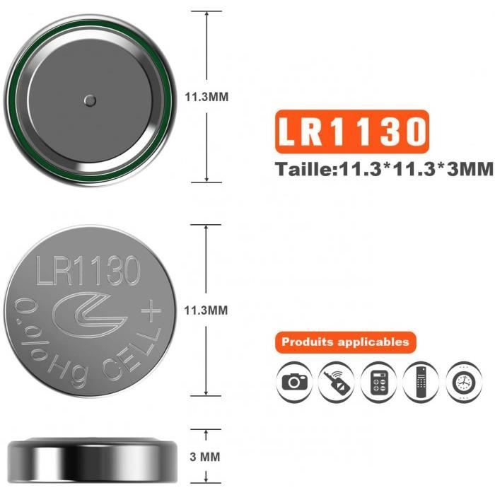 LR1130 AG10 Piles Bouton alcaline pour Livres musicaux ou  sonores,Montre,Jouets,Longue durée,Lot de 20,PKCELL : : High-Tech
