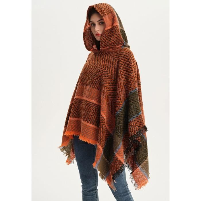 Poncho femme avec capuche on sale