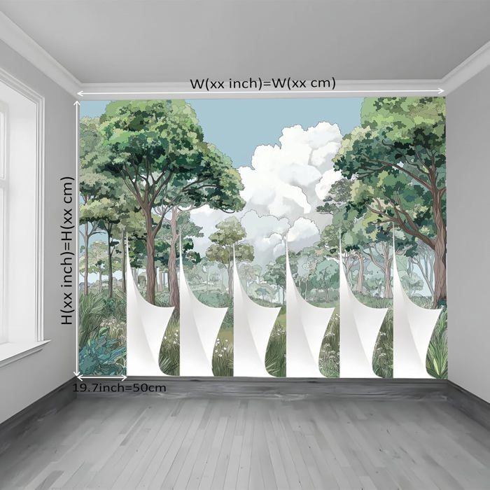 Papier Peint Panoramique 350x256cm,Style De Dessin Animé Poster Geant ...