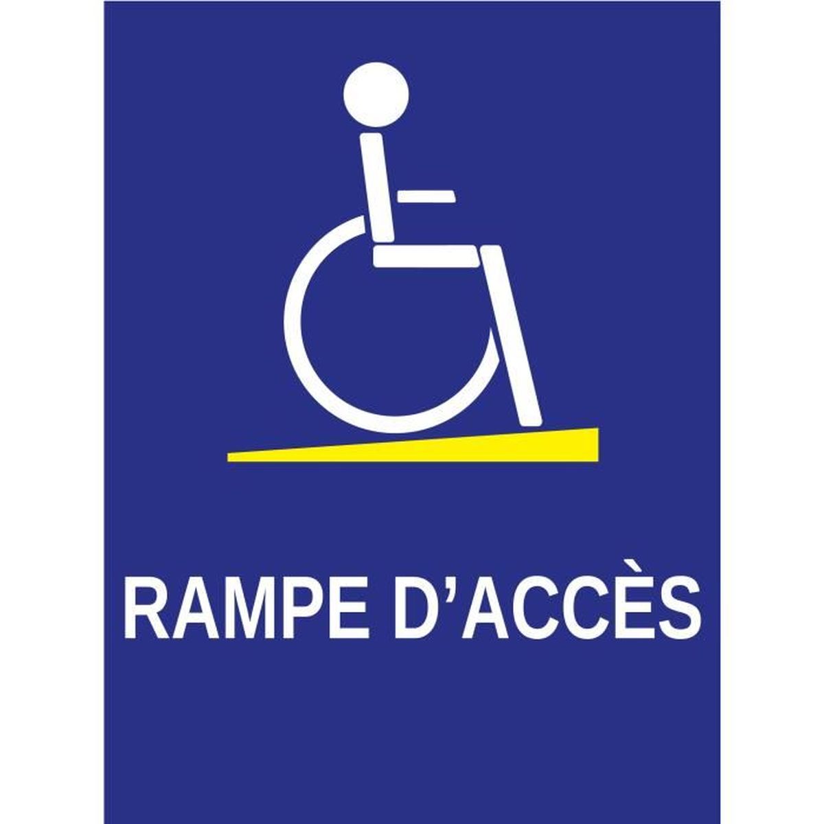 Panneau rampe d'accès handicapé - Achat / Vente signalétique ...