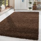 ONLINETEX24 Homebyhome Tapis de Salon Shaggy Uni Tapis Marron 240x340 cm Chambre Tapis Poil Long Moelleux et Doux