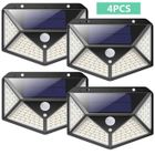 ELCKNER Lampe Solaire Extérieur - 100 LED - 4 Pack éclairage Détecteur de Mouvement 270° étanche pour Jardin