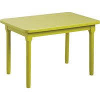 Table pour enfant - Marque - Modèle - Hêtre laqué anis - Vert - 60x40x40cm