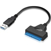 USB 3.0 vers SATA Convertisseur USB vers SATA III Adaptateur USB 3.0 vers SATA III Cable pour 2.5" SSD/HDD