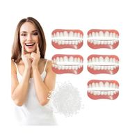 Lot de 5 paires de prothèses dentaires cosmétiques pour homme et femme, prothèse temporaire en silicone pour protéger les dents 