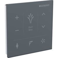 Commande toilette électronique murale Geberit AquaClean pour WC japonais Tuma Comfort et Mera - verre noir