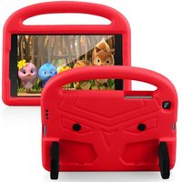 Étui Housse Samsung Galaxy Tab A 8 2019 Coque SM-T290/T295 avec Support Antichoc Enfant Tablette coque de Protection -Rouge